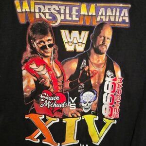 Wrestlemania 1998 shirt Shawn michaels vs Stone Cold Womens M